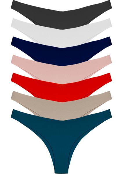 Basic Iz Yapmayan Lazer Kesim Brezilya Külot 7'li Paket