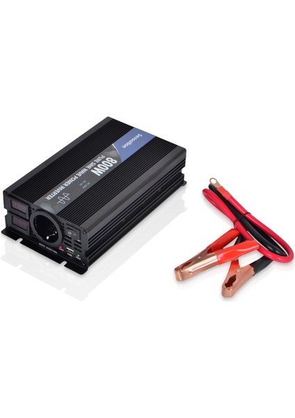 800W Watt 0,8 Kw Tam Sinüss Ekranlı Inverter 12V/220V Çevirici Inverter Dw Serisi