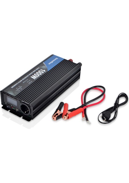 1000W Watt 1 Kw Tam Sinüss ŞARJLI(15A) Ekranlı Inverter 12/220V Çevirici Inverter Dw Serisi