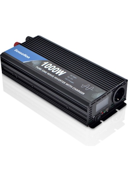 1000W Watt 1 Kw Tam Sinüss ŞARJLI(15A) Ekranlı Inverter 12/220V Çevirici Inverter Dw Serisi fırsatları