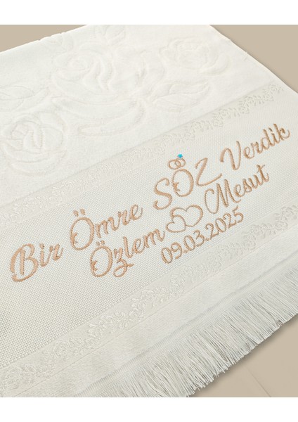 Kişiye Özel Isim Işlemeli Kadife Etamin Söz Havlusu fırsatları