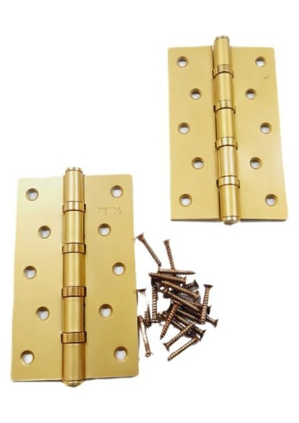 Mat Sarı Kapı Menteşesi | 3 x 3.5 x 3.5 x 12,5 | 2 Adet