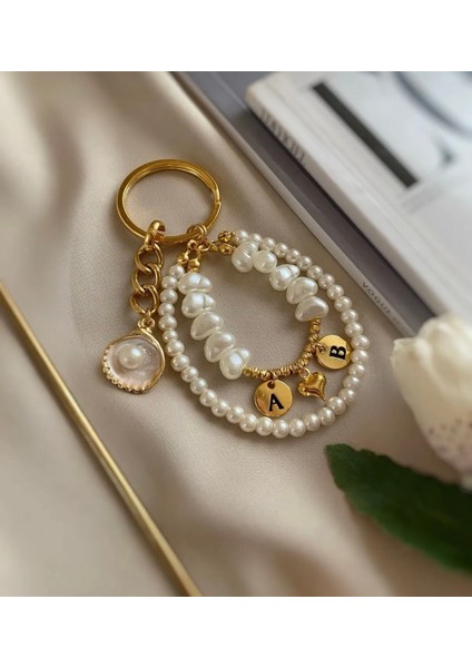 Istiridye Charm Iki Harfli Anahtarlık ve Çanta Süsü