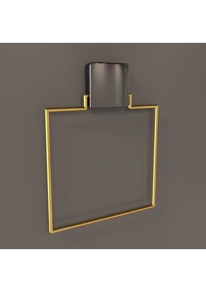 Dekoratif Yapıştırmalı Banyo Mutfak Metal Kare Havluluk Askı Gold Vidasız Pratik Montaj DC-5073 fiyatları