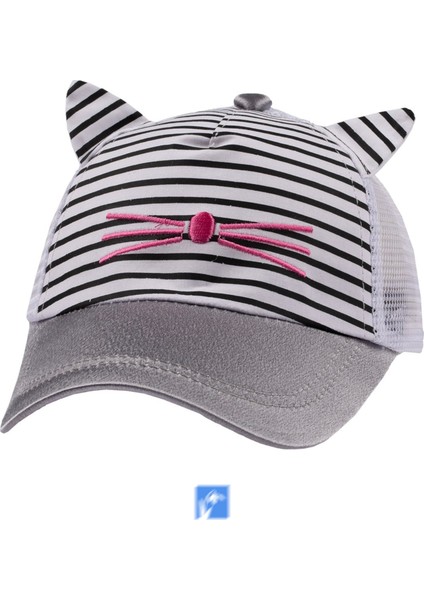 ( %55 Pamuk %45 Polyester ) Kız Bebek Şapka ( 1-3 Yaş ) ( 48 cm )