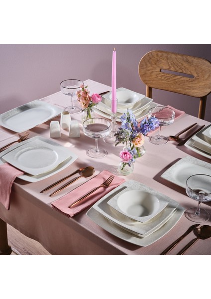 Square Bone Celes 53 Parça 12 Kişilik Yemek Takımı
