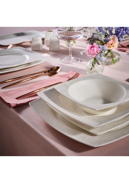Square Bone Celes 53 Parça 12 Kişilik Yemek Takımı