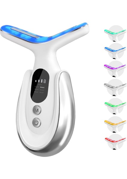 LED Ekranlı 7 Programlı Ems Yüz ve Boyun Güzellik Cihazı – Gıdık, Sarkma ve Kırışıklık Giderici
