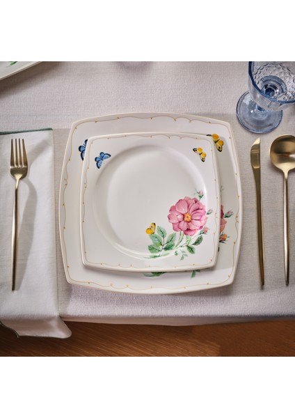 Square Bone Velora 53 Parça 12 Kişilik Yemek Takımı
