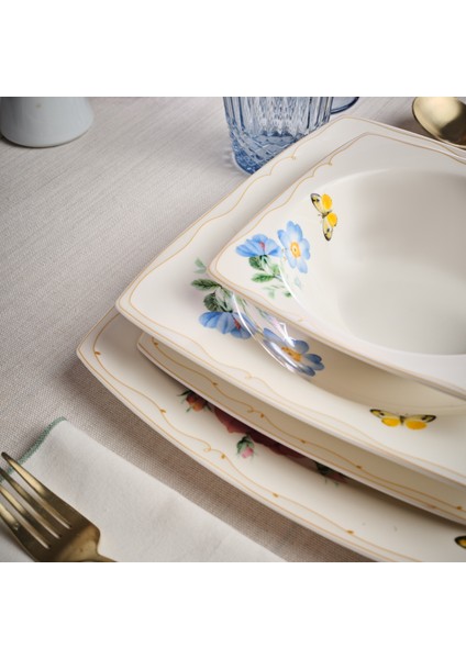 Square Bone Velora 53 Parça 12 Kişilik Yemek Takımı modelleri