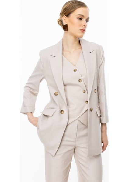 Duble Kol Astarsız Ceket Bej 04072 fiyatları