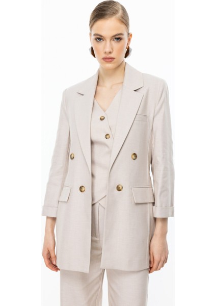 Duble Kol Astarsız Ceket Bej 04072 fırsatları