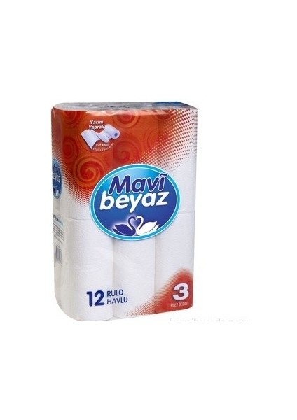 Kağıt Havlu 12 Li x 2 Adet (24 Rulo)