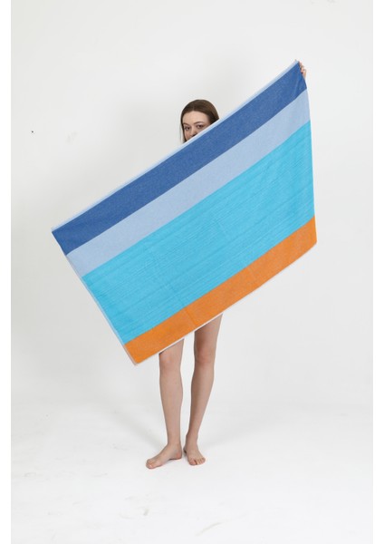 100% Pamuk Cosmic Sands Lacivert Plaj Havlusu - Havuz Havlusu - Beach Towel - 70X140CM indirimleri