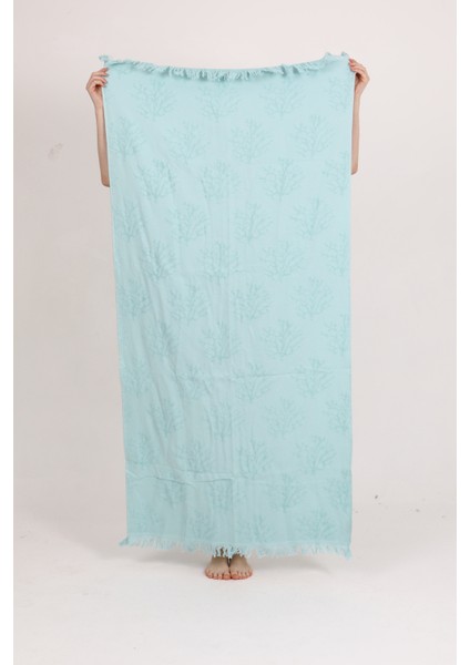 100% Pamuk Cosmic Sands Lacivert Plaj Havlusu - Havuz Havlusu - Beach Towel - 70X140CM