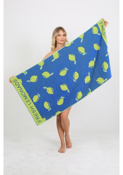 100% Pamuk Cosmic Sands Lacivert Plaj Havlusu - Havuz Havlusu - Beach Towel - 70X140CM fırsatları
