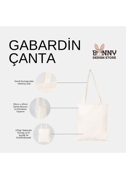 Good Luck Baskılı Gabardin Çanta modelleri