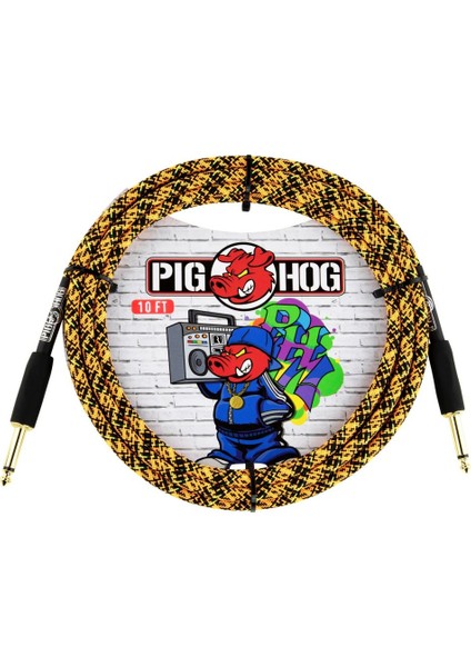 Vintage Series 1/4 Enstrüman Kablosu (Orange Graffiti 3 Metre Straight - Straight)