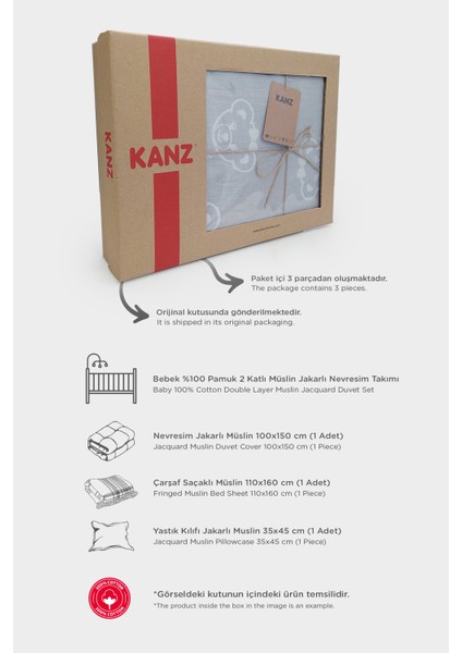 Bebek Müslin %100 Pamuk Jakarlı Nevresim Takımı - Bear Pembe indirimleri