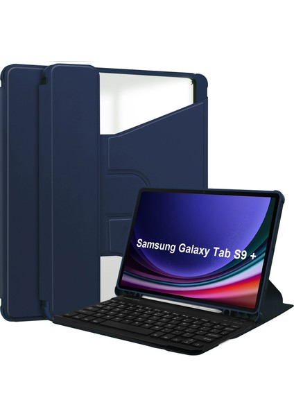 Galaxy Tab S9 Fe Plus Şeffaf Dönen Model Için Bluetooth Kılıf (Yurt Dışından)