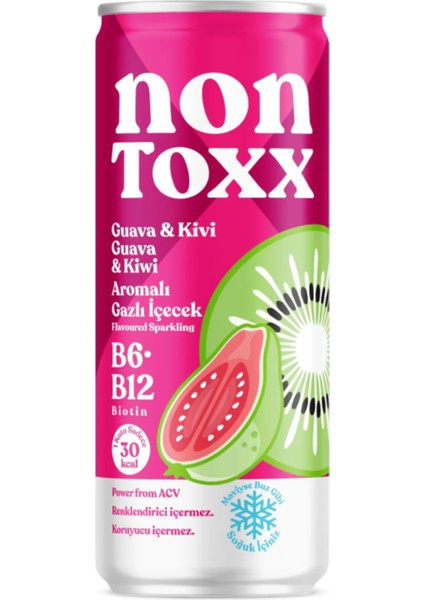 Guava & Kivi Aromalı Sirkeli Gazlı Içecek 250 ml x 12 Adet (Koli)
