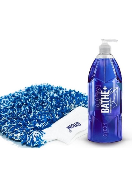 Gyeon 2 Li Set Q2 Bathe+ Plus 1000ML Şampuan + Gyeon Q2M Smoothıe Yıkama Eldiveni Set