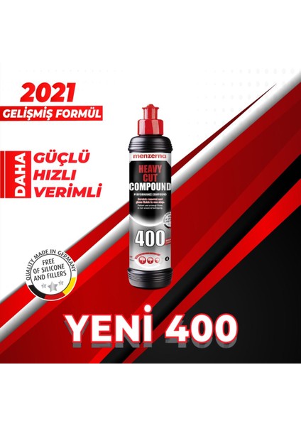 Yeni 400 Heavy Cut Ağır Çizik Giderici Kalın Pasta 250 ml fiyatları