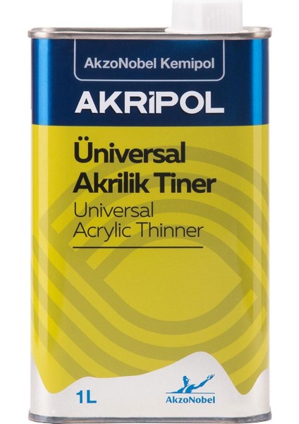 Akripol Universal Akrilik Tiner – Tüm Sonkat, Vernik ve Astarlarla Uyumlu