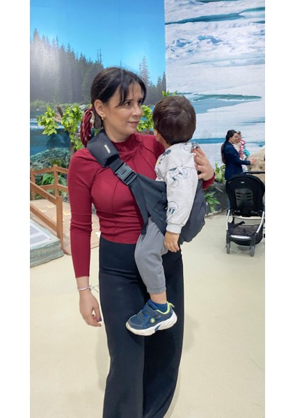 Child Carrier - 10 Ay - 4 Yaş (18 Kg) Antrasit Çocuk Taşıyıcı I Ana Kucağı - Sling