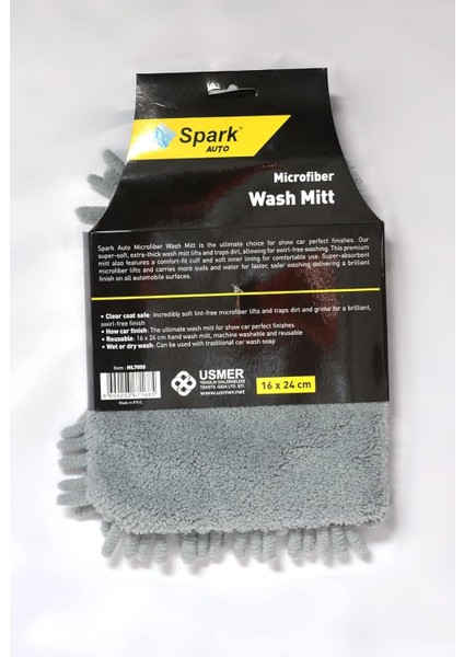 Spark ML7050 Mikrofiber Yıkama Eldiveni – Çiziksiz ve Parlak Temizlik