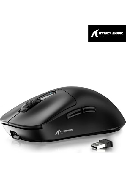 Attack Shark X3 Ultra Black Siyah Kablosuz Süper Hafif App Uygulamalı Tri-Mode Gaming Oyuncu Mouse