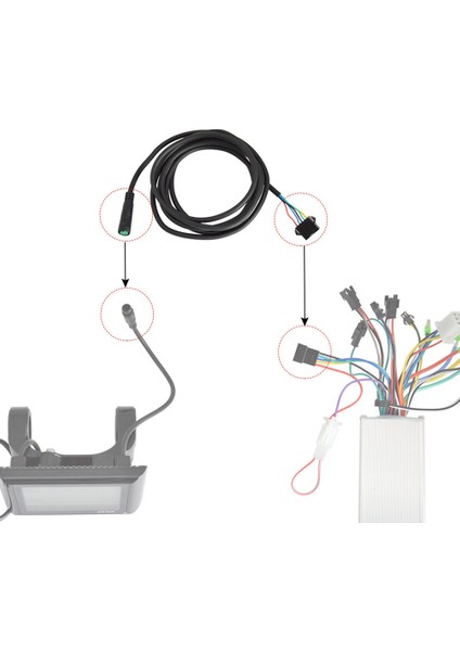 Beş Çekirdekli Tel Su Geçirmez Adaptör Kablosu 1.7m Su Geçirmez Konnektör Sm Konektörüne E-Bisiklet Elektrikli Bisiklet Parçaları (Yurt Dışından) indirimleri