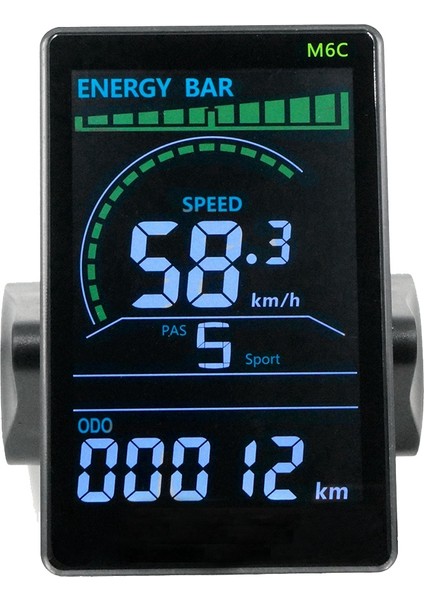 M6C Elektrikli Bisiklet LCD Ekran Ölçer 24V-60V E Scooter Dağ Elektrikli Bisiklet Için USB ile LCD Panel Renkli Ekran (5pın) (Yurt Dışından)