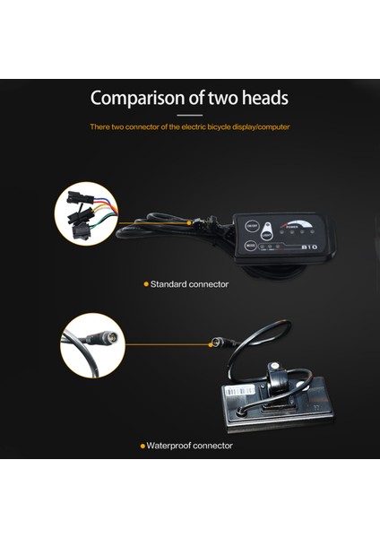 LED Ekran Konektörü 810 Elektrikli Bisiklet Bisiklet Hız Ölçer Bağlantısı Ebike Far ve LED Kontrol Cihazı, Su Geçirmez (Yurt Dışından) modelleri