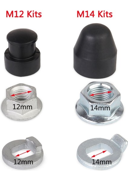 E-Bisiklet Elektrikli Bisiklet Hub Motor Aks M12 Ön Kilit Somunu/kilit Yıkama/ara Parça/somun Kapağı 12MM Mil ile (Yurt Dışından) modelleri