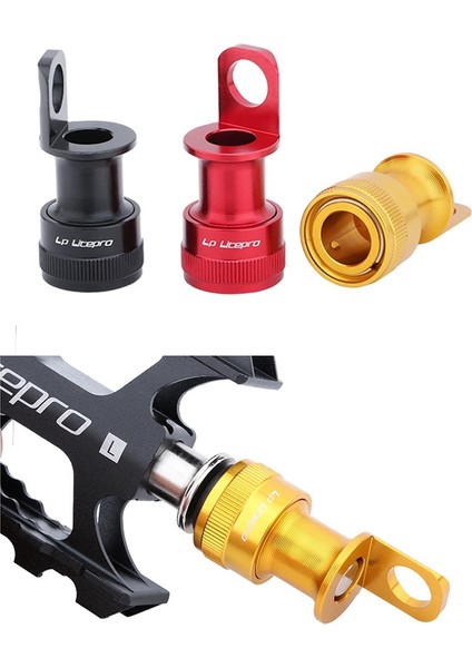 Litepro Pedal Hızlı Çıkarma Tabanı Brompton Hızlı Çıkarma Pedal Tokalı Pedal Taşınabilir Çerçeve Montaj Adaptörü, Kırmızı (Yurt Dışından)