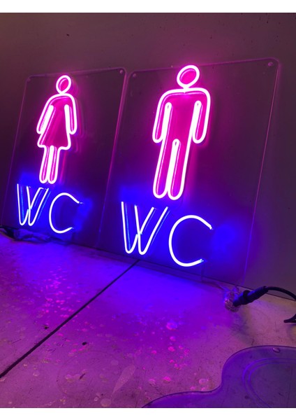 Cizgineon Wc Bayan Wc Erkek Işıklı Neon Dekarasyon 35*27 cm fiyatları