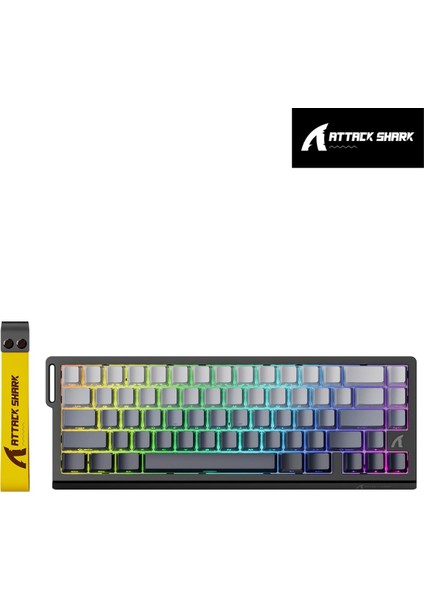 Attack Shark X68HE Rapid Trigger 0.125MS Manyatik Switch Rgb App Uygulamalı Gaming Oyuncu Klavye