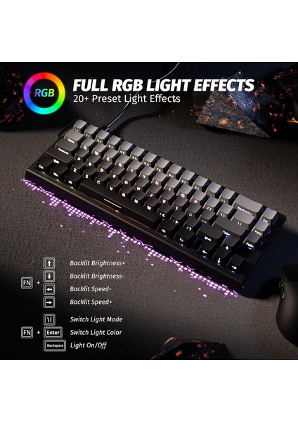 Attack Shark X68HE Rapid Trigger 0.125MS Manyatik Switch Rgb App Uygulamalı Gaming Oyuncu Klavye