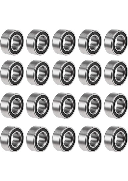20 Adet MR105-2RS 5X10X4MM Bilyalı Rulman Çelik Çift Ekranlı Minyatür Bilyalı Rulmanlar, Siyah (Yurt Dışından)