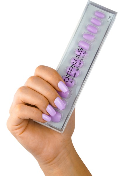 Lavender Dream Jel Takma Tırnak Tekrar Kullanılabilir Küt Manikür Seti 30 Adet