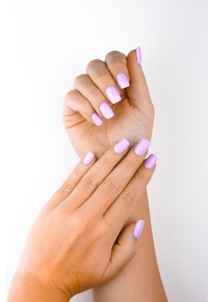 Lavender Dream Jel Takma Tırnak Tekrar Kullanılabilir Küt Manikür Seti 30 Adet