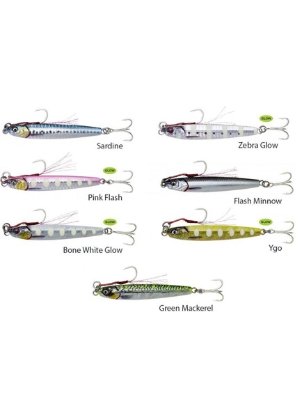 3D Jig Minnow 40 gr 9,3 cm Sahte Balık Bone White Glow