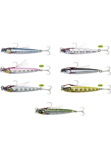 3D Jig Minnow 40 gr 9,3 cm Sahte Balık Bone White Glow