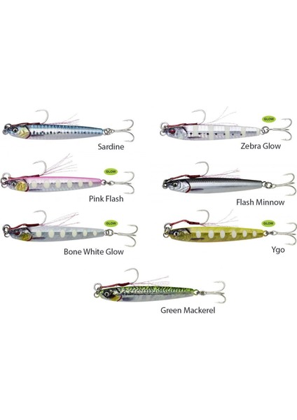 3D Jig Minnow 40 gr 9,3 cm Sahte Balık Bone White Glow