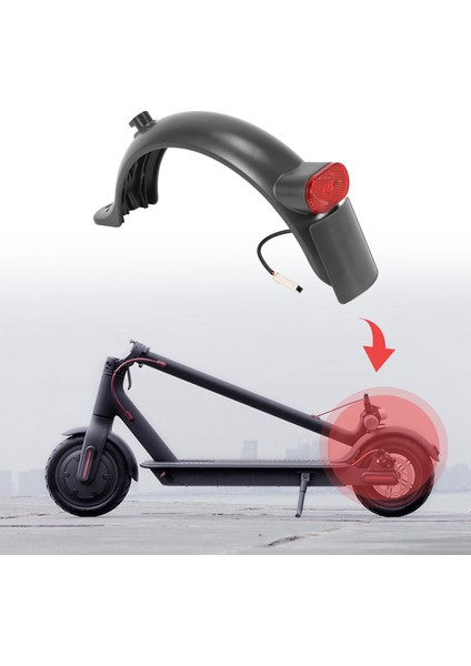Yükseltilmiş Xiaomi M365 Pro Pro 2 1s Için Arka Işık ile Elektrikli Scooter Çamurluk Uçurtma Scooter Arka Çamurluk (Yurt Dışından)