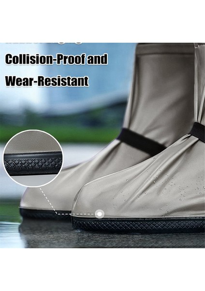 Yağmur Ayakkabı Kılıfı Su Geçirmez Tekrar Kullanılabilir Unisex Motosiklet Bisiklet Bisiklet Yağmur Botu Ayakkabı Kılıfları Yağmur Geçirmez Ayakkabı Kılıfı, 2xl (Yurt Dışından)