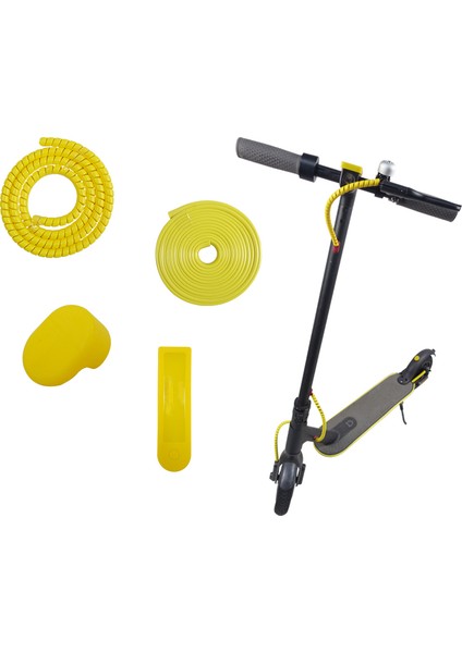 Elektrikli Scooter Koruyucu Seti (Koruma Vidası + Çarpışma Önleyici Şerit + Arka Silikon Kılıf + Gösterge Paneli Kılıfı) Mijia M365 Pro Koruma Parçaları (Kırmızı) (Yurt Dışından) fiyatları