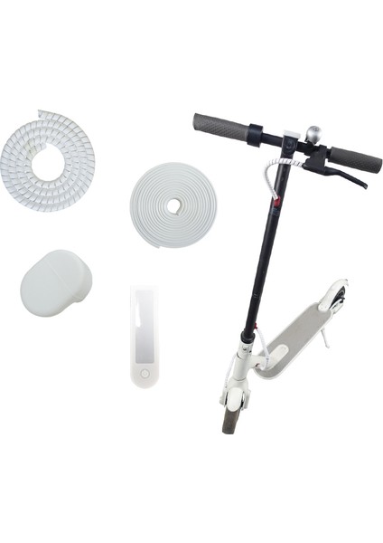 Elektrikli Scooter Koruyucu Seti (Koruma Vidası + Çarpışma Önleyici Şerit + Arka Silikon Kılıf + Gösterge Paneli Kılıfı) Mijia M365 Pro Koruma Parçaları (Kırmızı) (Yurt Dışından) indirimleri