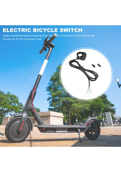 Tek Çift Anahtar + Tehlike Uyarı Anahtarı/gösterge Elektrikli Scooter Bisiklet Için Mtb Üç Tekerlekli Bisiklet Atv Ev Dıy Dönüşüm Parçaları (Yurt Dışından)